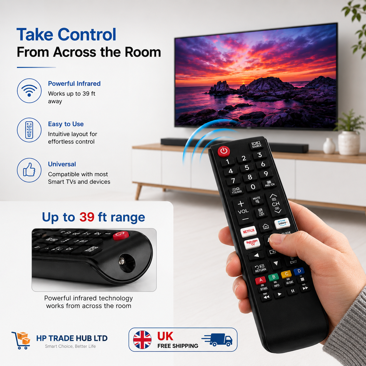 Samsung TV Remote Control BN59-01315B Replacement Smart TV 4K 8K LCD LED UHD HDR